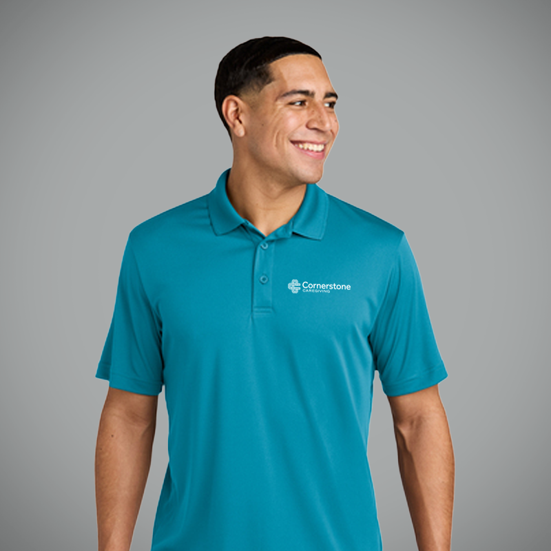 Unisex Blue Performance Uniform Polo