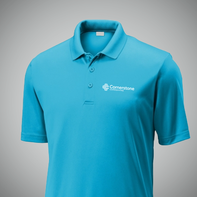 Unisex Blue Performance Uniform Polo